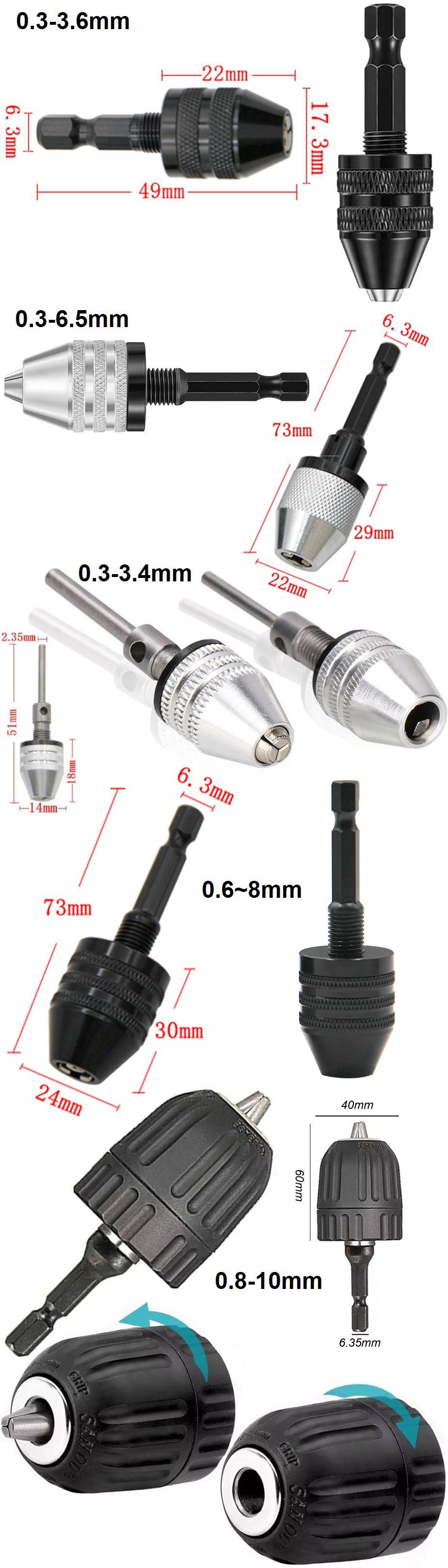 Mandriles para tornilladores